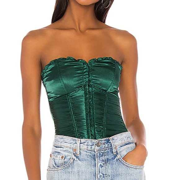 Superdown Sevilla Corset Top in Green - Picture 4 of 7
